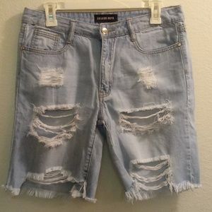 Fashion Nova distressed shorts